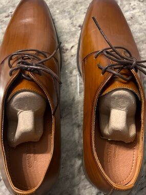 Brand new Carlo Morandi brown leather Oxford shoes